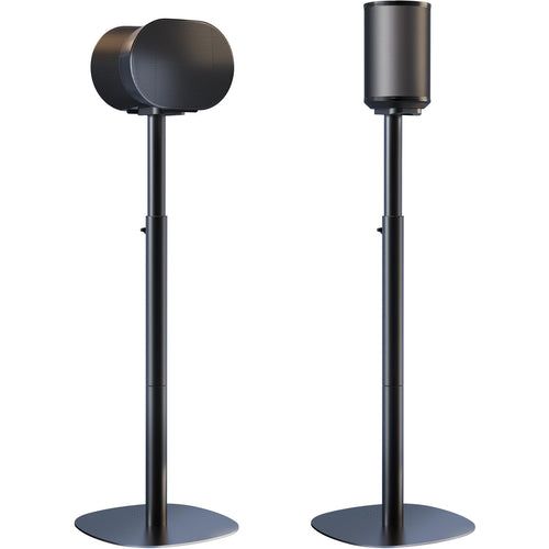 PUTORSEN Lautsprecherständer für SONOS Era 100 & Era 300, Schwarz, höhenverstellbarer Bodenständer aus Metall