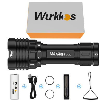 Wurkkos DL30 LED Tauchlampe 3600 Lumen wiederaufladbar IPX8
