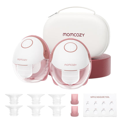 Momcozy Milchpumpe Mobile Style M6, tragbar, 24 mm, rot, 2 Stück