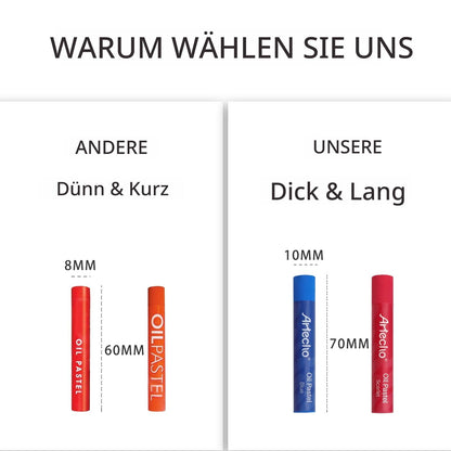 Artecho Ölpastellkreiden Set 120 Farben, weiche Ölpastelle