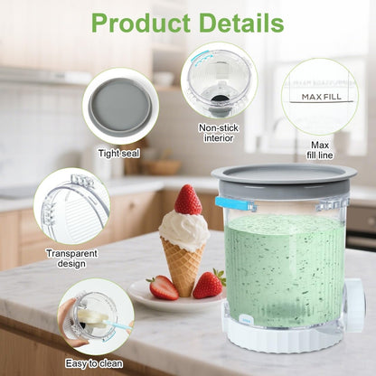 PCTTOIL Swirl Pints mit Deckel für Ninja CREAMi NC700/NC701, 4 Stück