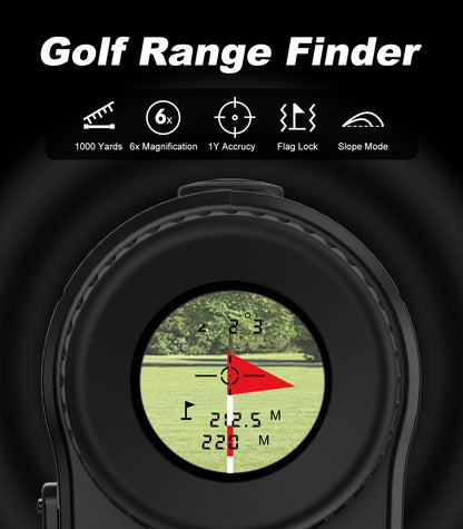 Flagfront Golf Entfernungsmesser mit Slope, 1000 Yards Reichweite