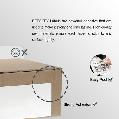 BETCKEY Etiketten kompatibel DYMO S0904980 - 10 Rollen 104x159mm