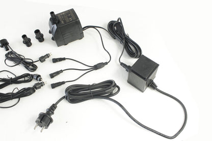 Arnusa Springbrunnenpumpe 1500 L/h Set mit 3 LED-Spots warmweiss