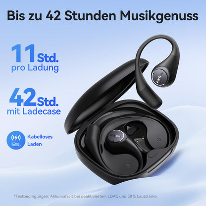 EarFun OpenJump Open-Ear Kopfhörer, Bluetooth, Hi-Res Audio, LDAC