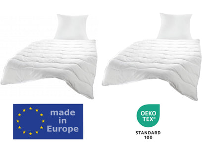 MB Warenhandel24 Bettenset 4-teilig Steppbett 135x200 Kopfkissen 80x80