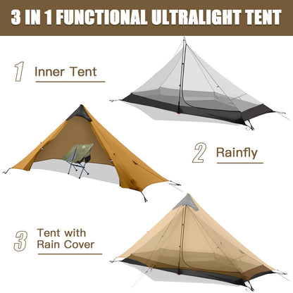 Night Cat ultraleichtes 1-Personen-Zelt – wasserdicht
