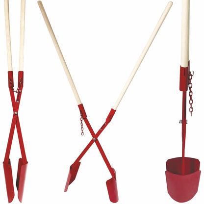 BauSupermarkt24 Erdlochschaufel Gr. 2 Lochspaten 15-32 cm Stahl