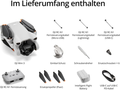 DJI Mini 3 Drohne – Faltbare 4K HDR Kameradrohne unter 249 g