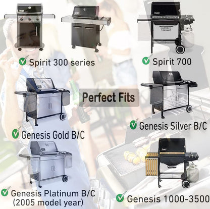 GIRXZYBX Grillroste Gusseisen 2er Set für Weber Spirit 300 Serie