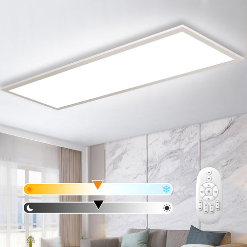 Luminova Dimmbar LED Deckenleuchte Panel 100x25 cm – Ultra Dünn. Rechteckiges, ultraflaches LED-Panel zur dimmbaren Raumbeleuchtung.