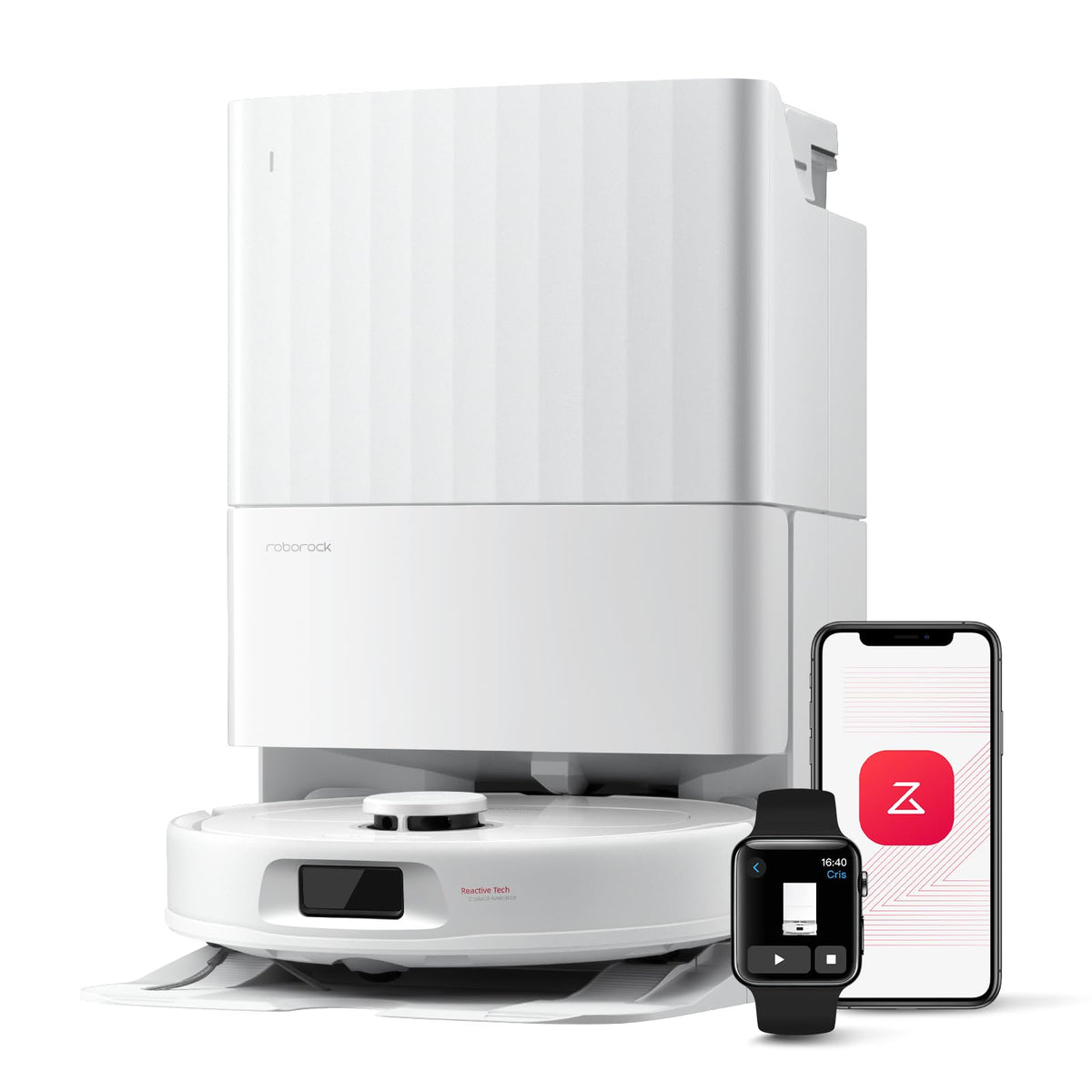 roborock Qrevo QV 35A Saugroboter mit Wischfunktion, 8000 Pa, Weiss, mit Dockingstation
