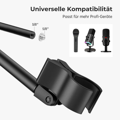 POLESTO Mikrofonständer YS-M1, höhenverstellbar mit 2,35 kg Standfuss