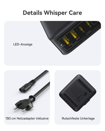Baseus USB-C Ladegerät 120W GaN 6-Port Ladestation PD
