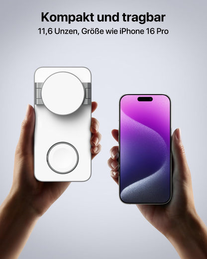 QTlier 3-in-1 Ladestation Qi2.2 25W, MagSafe-kompatibel