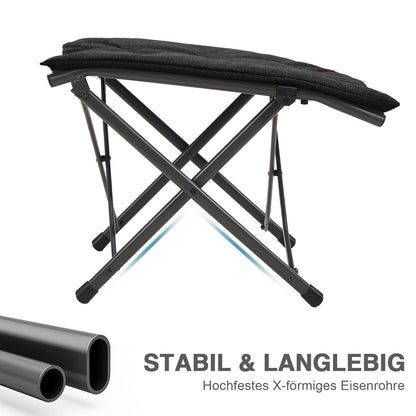 EVER ADVANCED Fusshocker faltbar, gepolsterte Fussablage, 47 cm hoch