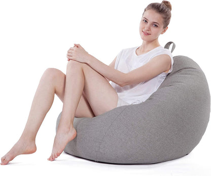 Lumaland Comfort Line Sitzsack | Bodenkissen 120L Hellgrau