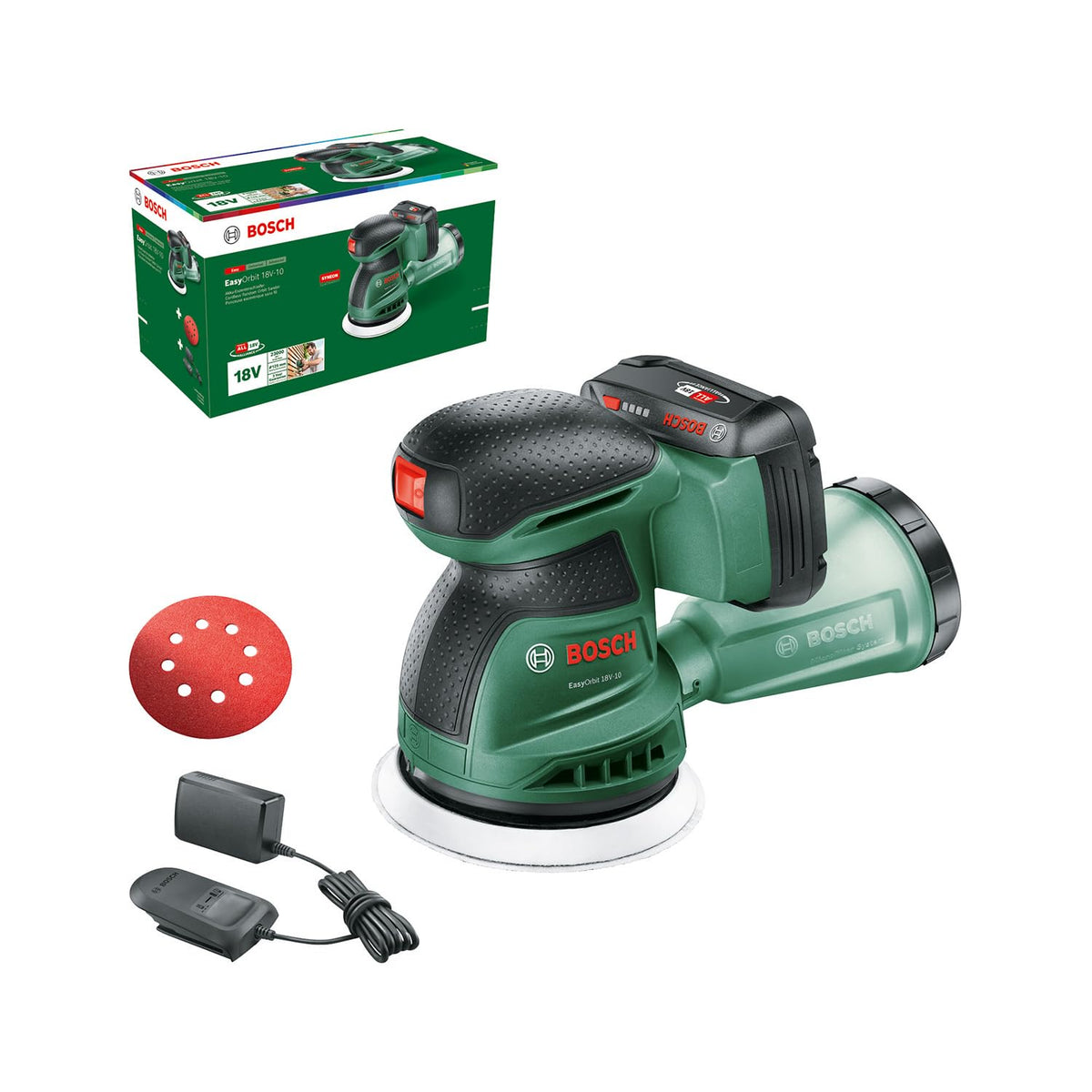 Bosch Akku-Exzenterschleifer EasyOrbit 18V-10, 125 mm, inkl. Akku