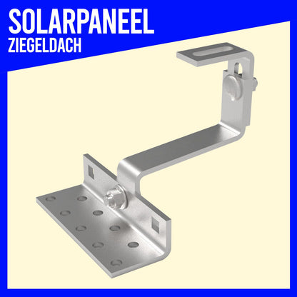 Photovoltaik-Modul-Set 2x – Ziegeldach-Aufständerung 25-40mm