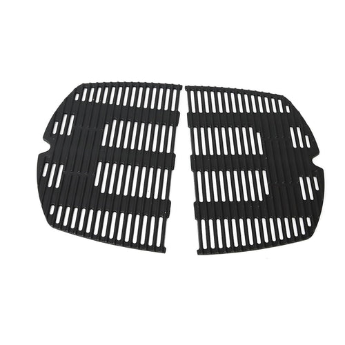 COGRICHBF Gusseisen Grillrost für Weber Q300/Q3000 Serie, 2er-Set, zweiteilig aus mattem Gusseisen
