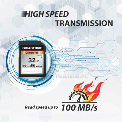 Gigastone SDHC Speicherkarte 32 GB 2er-Pack, 100 MB/s, UHS-I Klasse 10