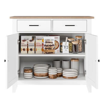 HOCSOK Küchenschrank Landhaus – Sideboard 2 Türen, 2 Schubladen