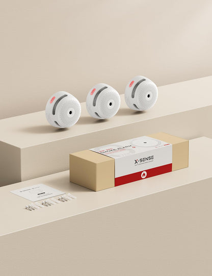 X-Sense Smart Rauchmelder XS01-M mit WLAN, vernetzbar, 3 Stück