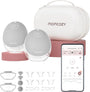 Momcozy Mobile Flow M9 Doppelmilchpumpe elektrisch freihändig, Grau, tropfenförmiges Design