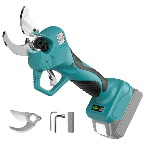 Makita 18V Akku-Astschere Professionell – 40mm, Bürstenlos. Blaue, scherenförmige Akku-Astschere. Zum präzisen Schneiden von Ästen bis 40mm Durchmesser.