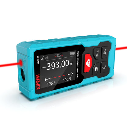 Kiprim LD120S Laserentfernungsmesser bilateral 120 m mit Wasserwaage, kompaktes Handgerät mit LCD-Display