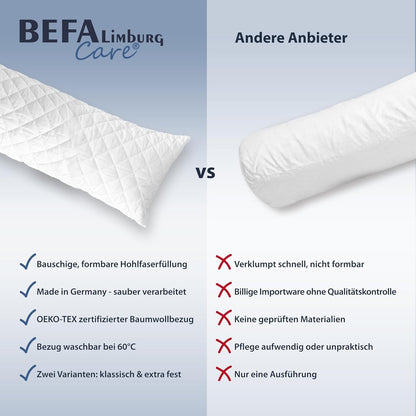 BEFA CARE Seitenschläferkissen 40x145 cm extra fest, OEKO-TEX