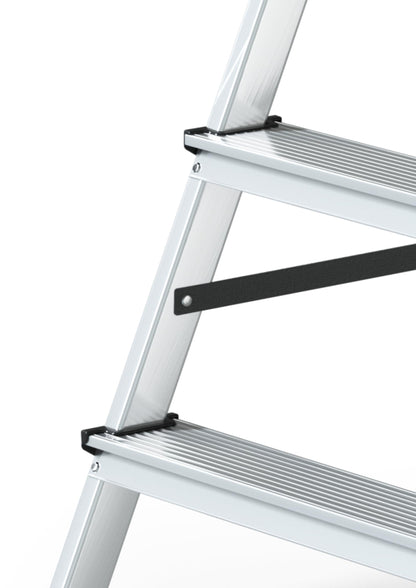DRABEST Klapptritt DD2x4 Aluminium Trittleiter 2x4 Stufen bis 125 kg
