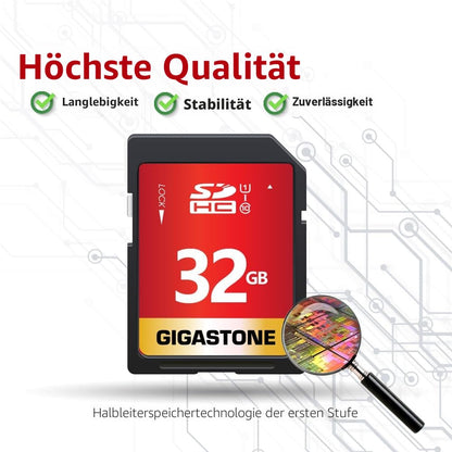 Gigastone SDHC Speicherkarte 32 GB 5er-Pack UHS-I U1 Class 10 80 MB/s