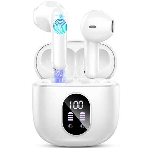 Drsaec i52 Bluetooth Kopfhörer In-Ear mit ENC und 50 h Akkulaufzeit – kabellose Ohrhörer mit Ladehülle und LED-Anzeige