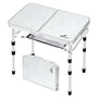 Sportneer Campingtisch klappbar, höhenverstellbar, 60 x 40 cm mit Netzablage unter der Tischplatte
