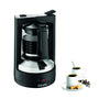 Krups T8 Filterkaffeemaschine KM4689 - 8-12 Tassen, Schwarz. Schwarzes Gerät mit Glaskanne zum Brühen von Filterkaffee.