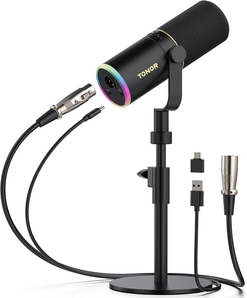 TONOR TD520S Dynamisches Mikrofon mit USB/XLR für Streaming und Gaming