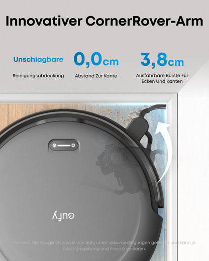 eufy C10 Saugroboter mit automatischer Absaugstation, 7,3 cm flach