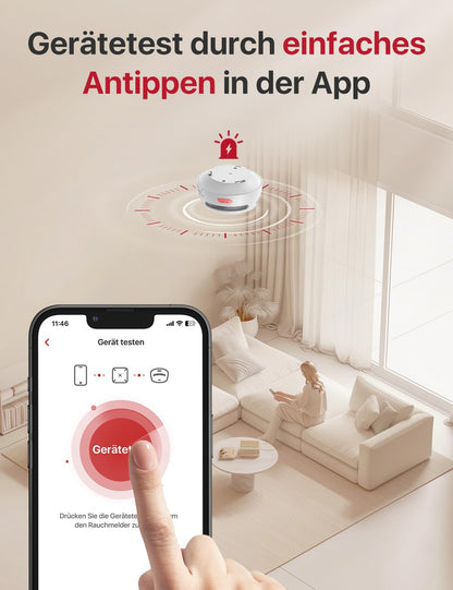X-Sense Smart Rauchmelder XS01-M mit WLAN, vernetzbar, 3 Stück