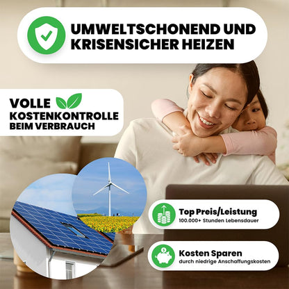 BR Bringer Infrarotheizung 1200W - Steck-Thermostat, Weiss