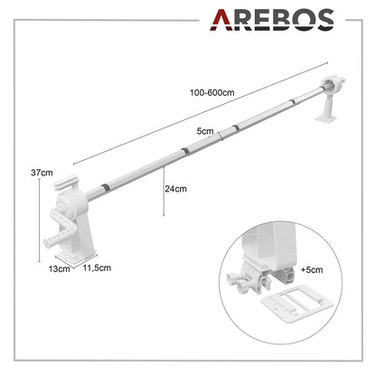 Arebos Poolaufroller AR-HE-PA16 für Solar- und Poolplanen