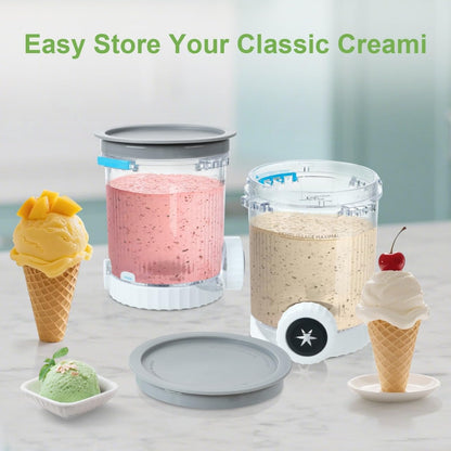 PCTTOIL Swirl Pints mit Deckel 4er-Set für Ninja CREAMi NC700/NC701EU