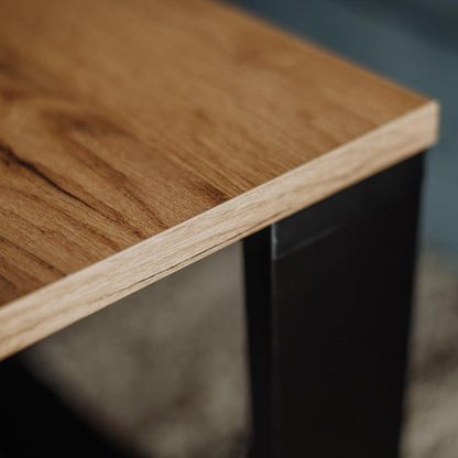 LEHMANN Couchtisch 2er Set LHOTS, Beistelltisch aus Holz, schwarz