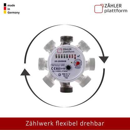 Zähler Plattform Zapfhahn-Wasserzähler Qn 1,5 110 mm 3/4 Zoll