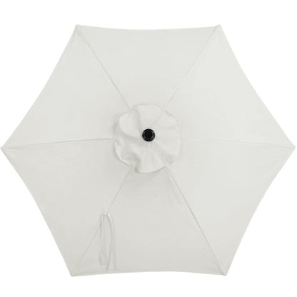 Yaheetech Sonnenschirm Ø 230 cm, knickbar, Gartenschirm rund, Creme