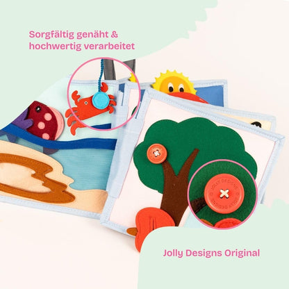 Jolly Designs Mini Quiet Book Sonnenschein Montessori Filzbuch