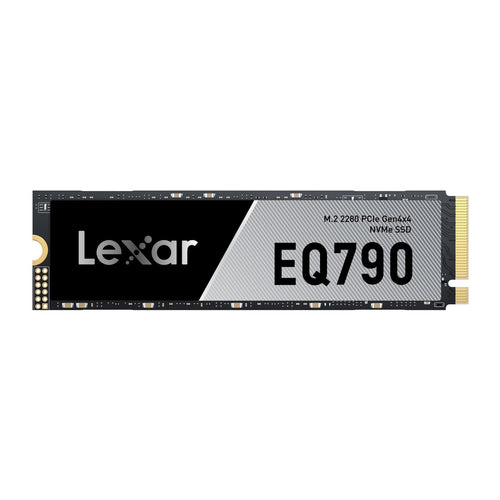 Lexar EQ790 M.2 NVMe Solid State Drive 1TB - PCIe Gen4. Schwarze, rechteckige M.2-SSD zur schnellen Datenspeicherung im PC.