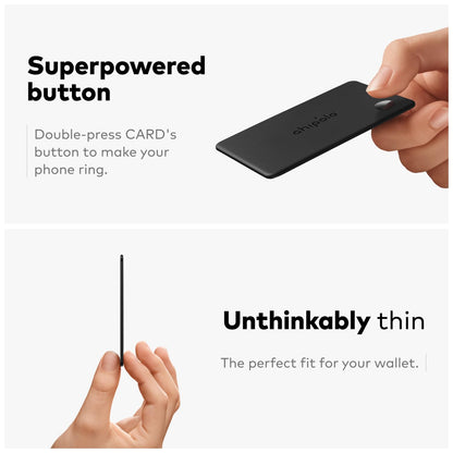 Chipolo CARD Wallet-Tracker, Bluetooth, wiederaufladbar, IP67
