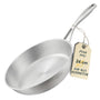 SILBERTHAL Edelstahl Bratpfanne Induktion – 24cm unbeschichtet. Runde, silberne Edelstahlpfanne. Zum scharfen Anbraten auf Induktionsherden.