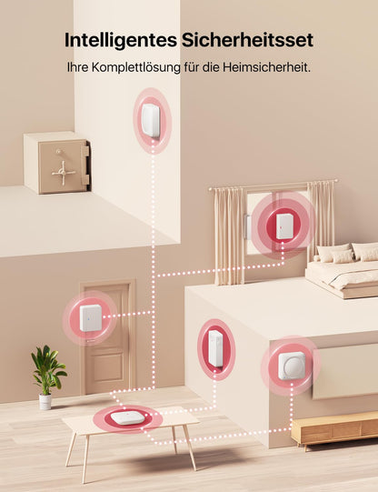 X-Sense AS08 Smart Home Alarmanlage mit Tür- und Fenstersensoren